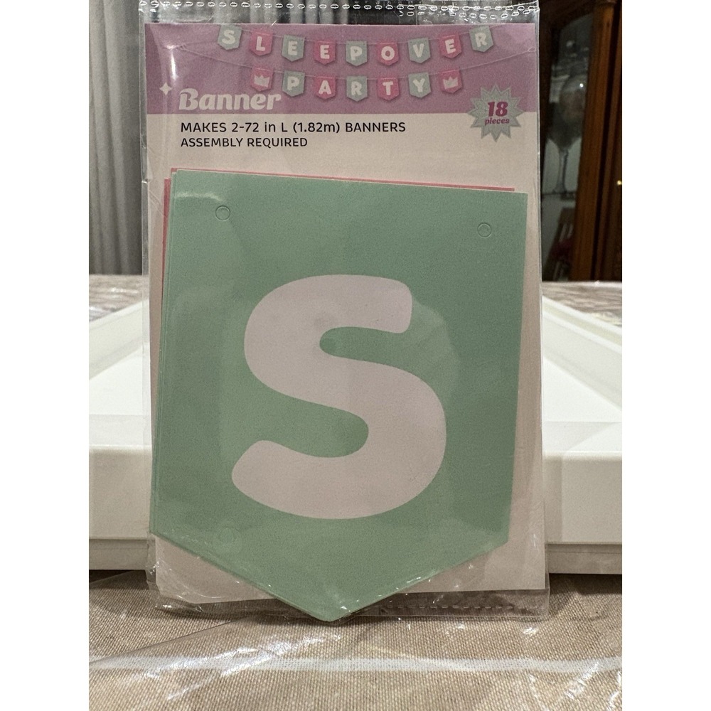 Sleepover Party Banner makes 2-72" in L (1.82m)